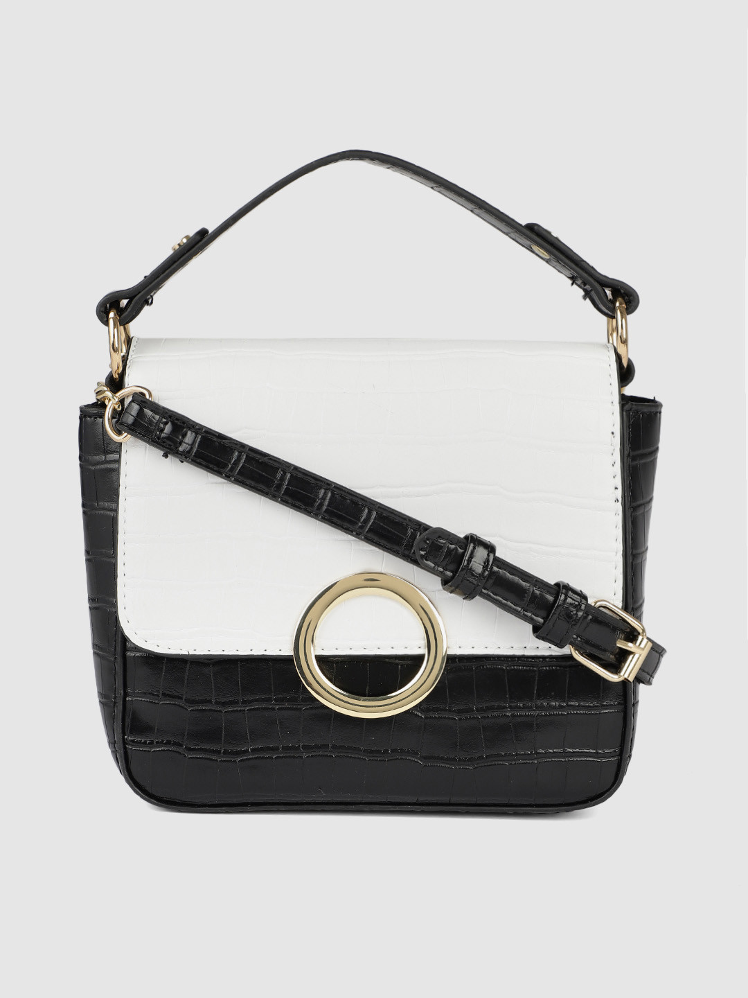 Buy Accessorize Black & White Textured Sling Bag Handbags for Women 10777036 Myntra