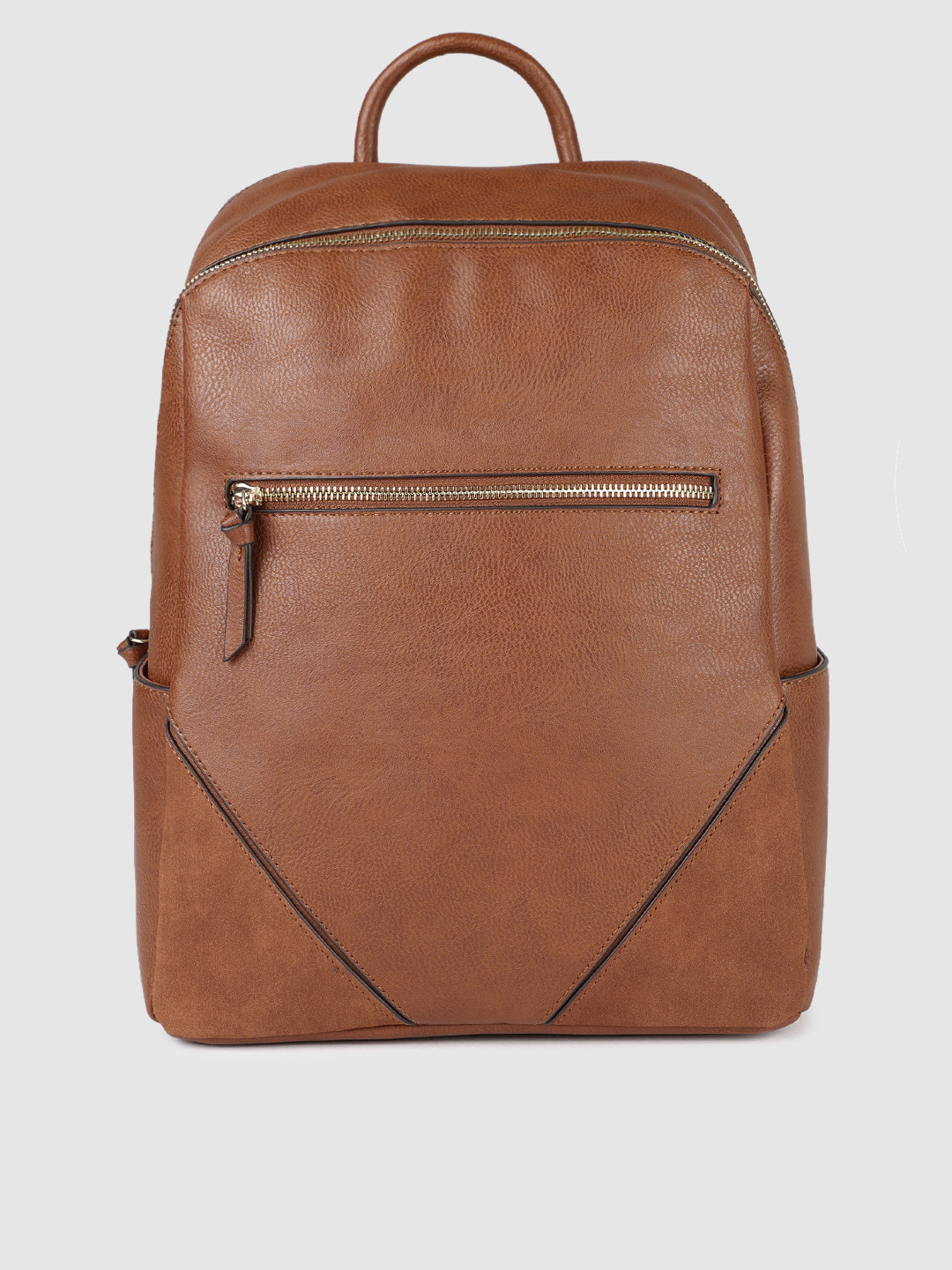 Buy Accessorize Women Tan Brown Solid Backpack Backpacks for Women