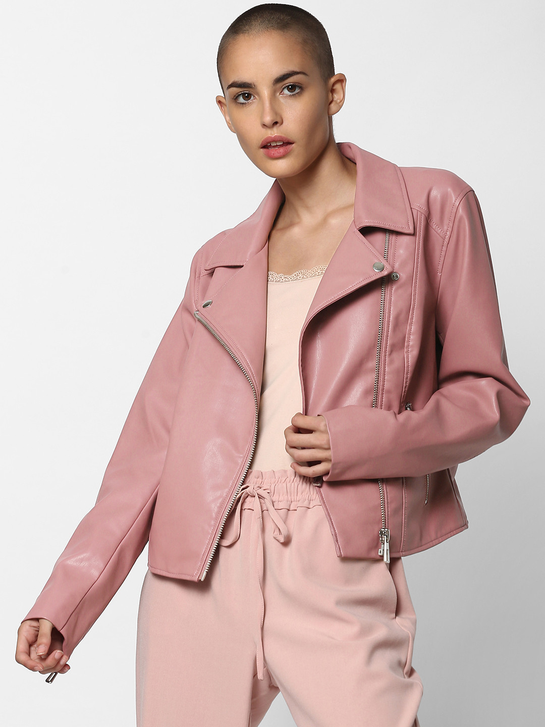Buy ONLY Women Pink Solid Jacket - Jackets for Women 10778420 | Myntra