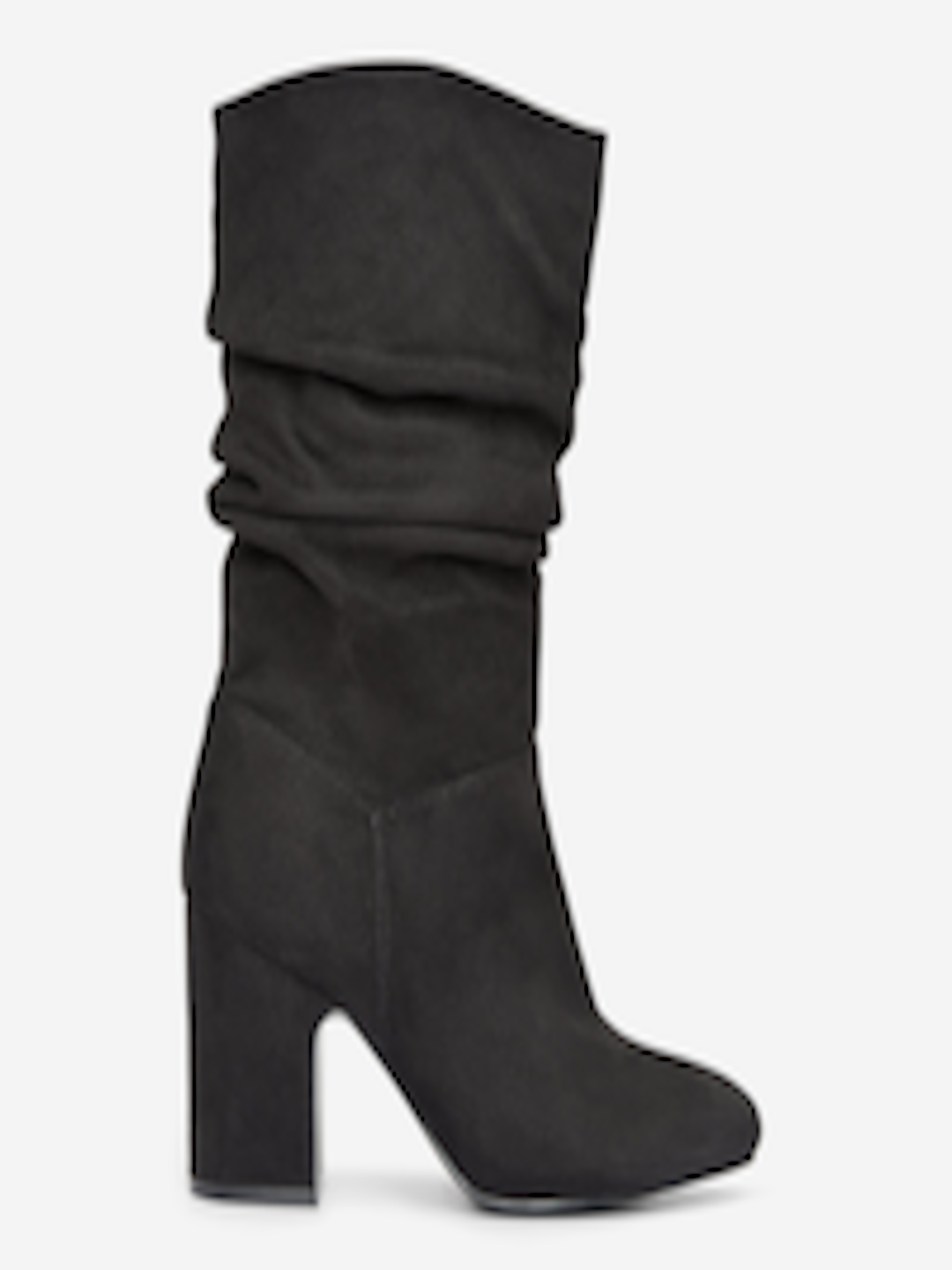 Buy DOROTHY PERKINS Women Black Solid Wide Fit High Top Heeled Boots ...