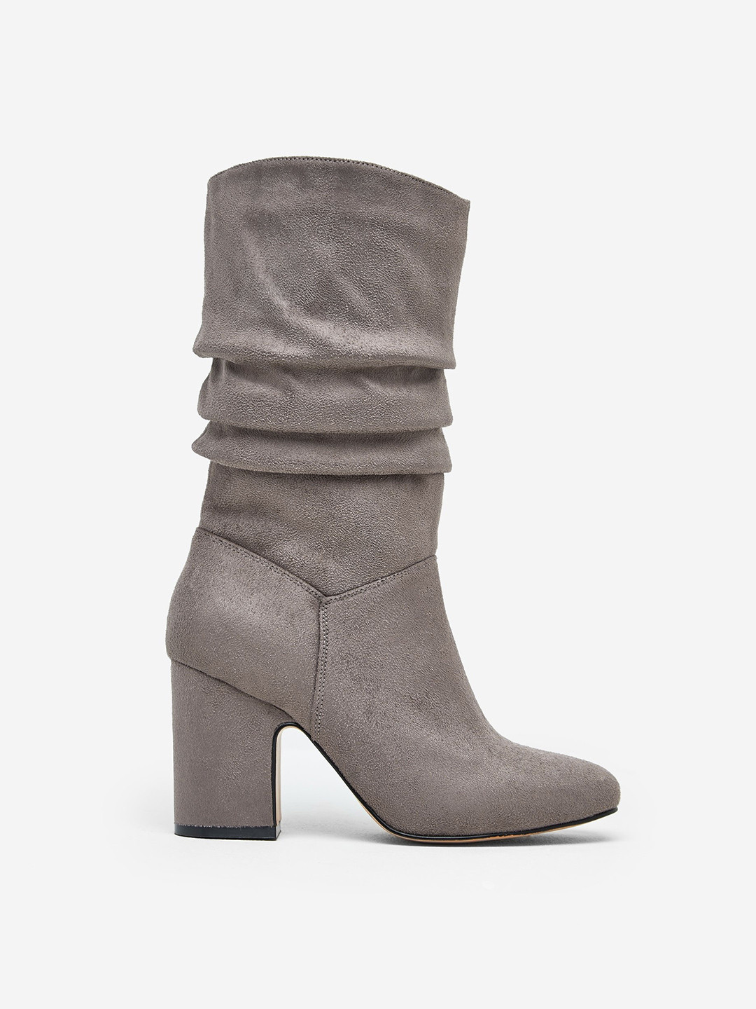 Buy DOROTHY PERKINS Women Taupe Solid High Top Wide Fit Heeled Boots