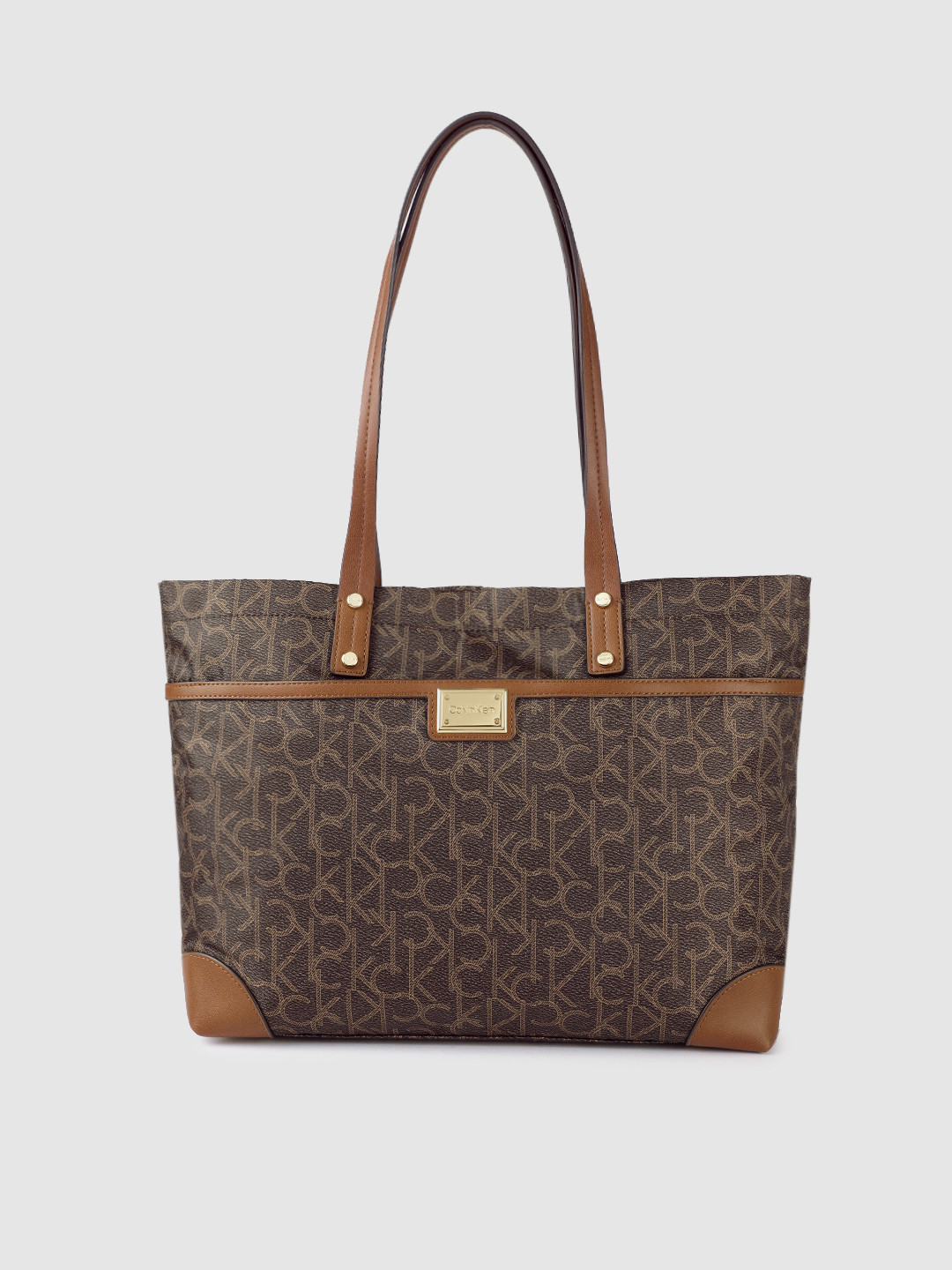 Buy Calvin Klein Brown Printed Shoulder Bag Handbags for Women