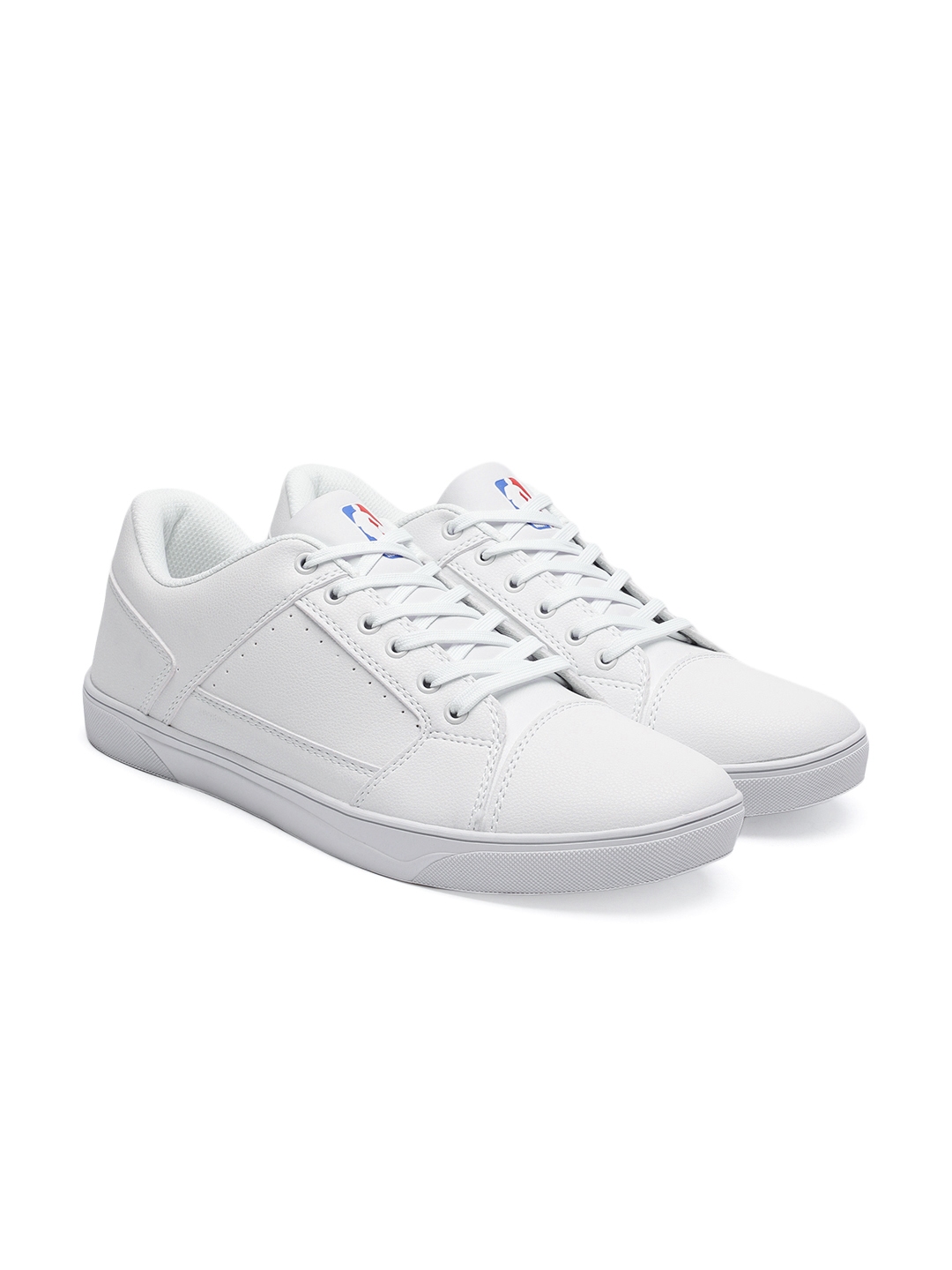 white solid sneakers for men
