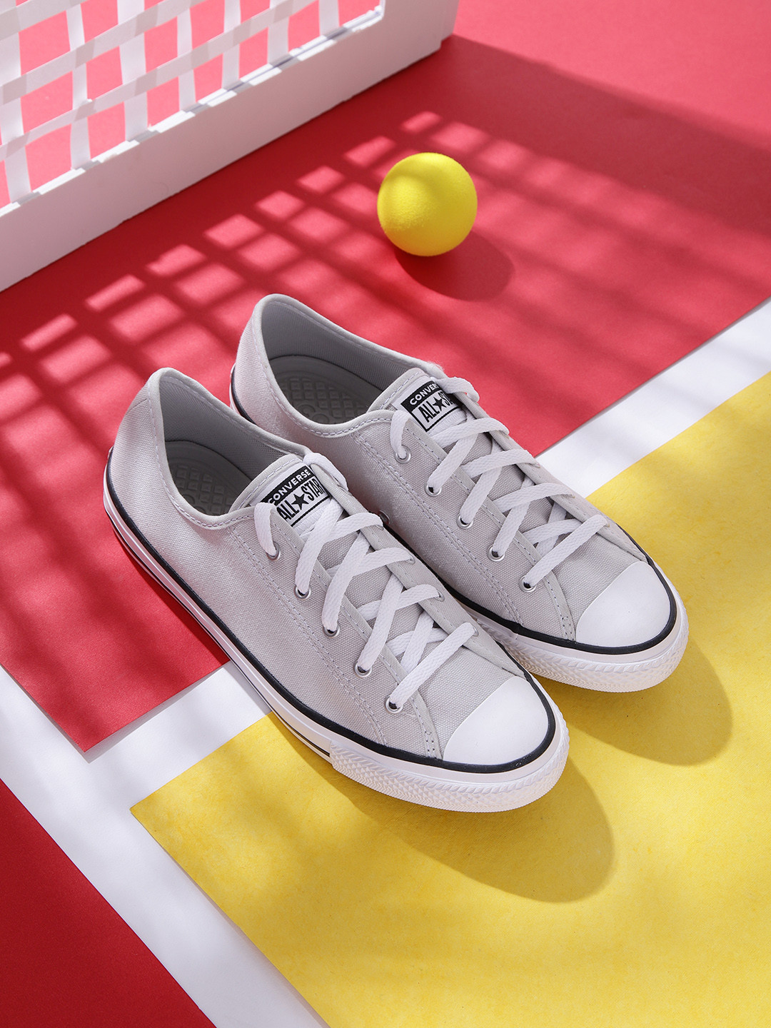 Buy Converse Basic Canvas Chuck Taylor All Star Dainty GS Grey Sneakers ...