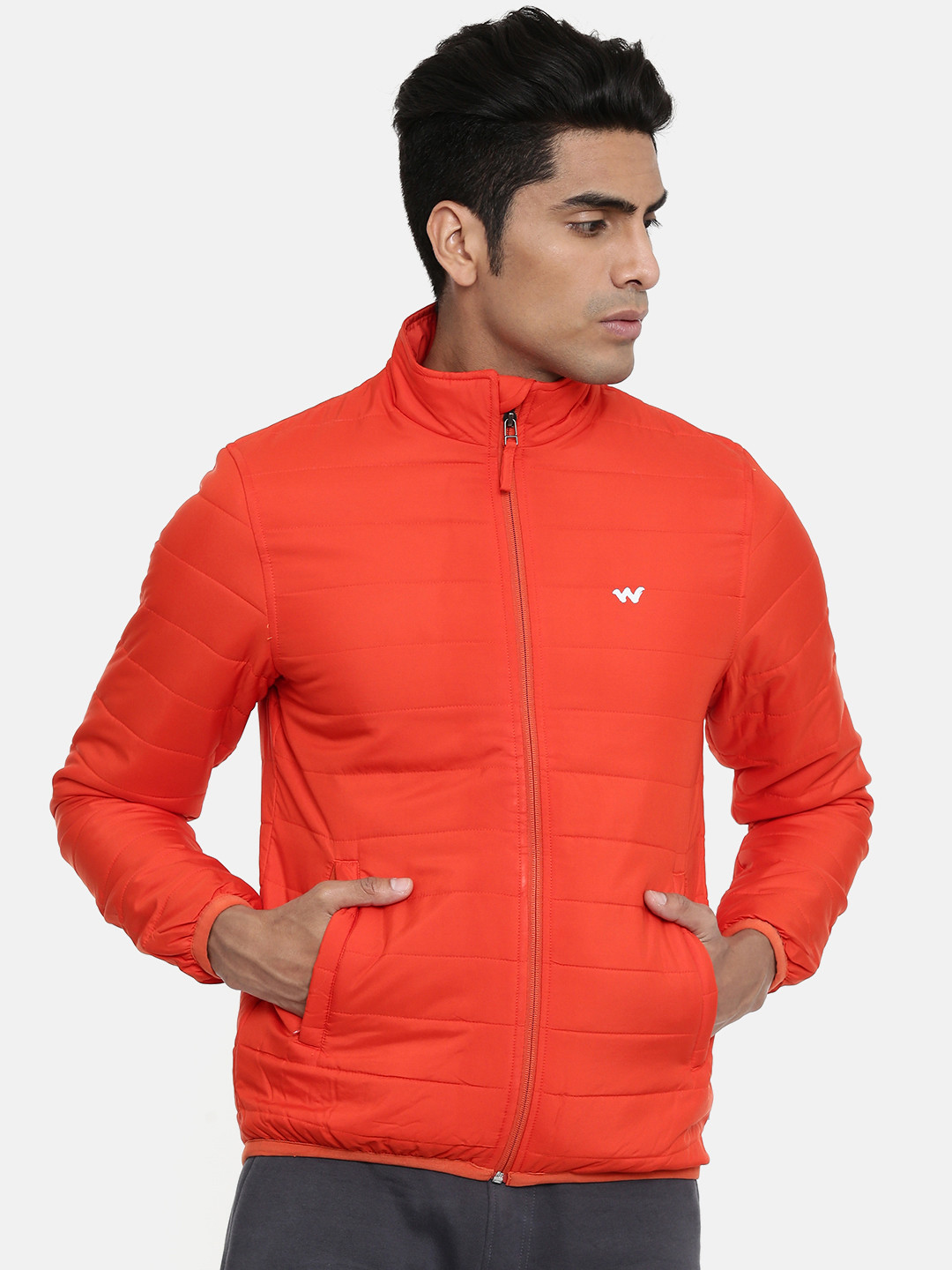 Buy Wildcraft Men Orange Solid Lightweight Puffer Jacket Jackets for