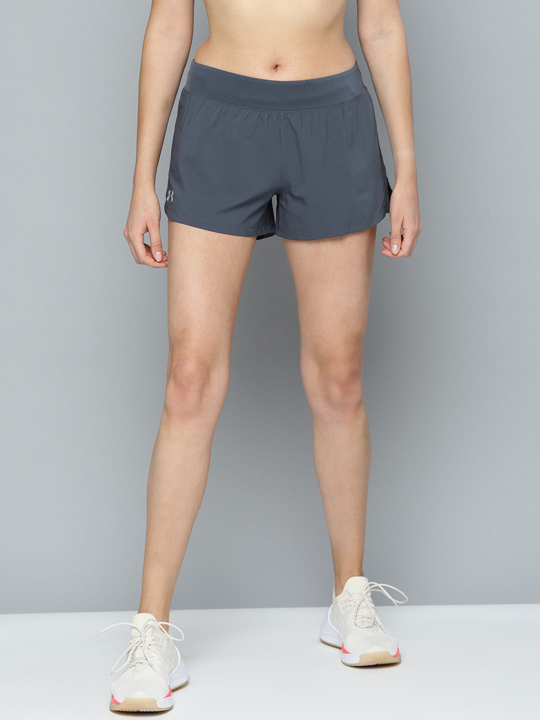 Buy UNDER ARMOUR Women Charcoal Grey Launch SW 3'' Shorts Shorts for