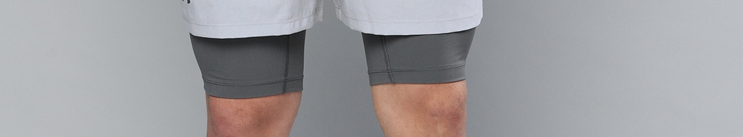 Buy UNDER ARMOUR Men Grey Qualifier 2 In 1 Shorts - Shorts for Men ...