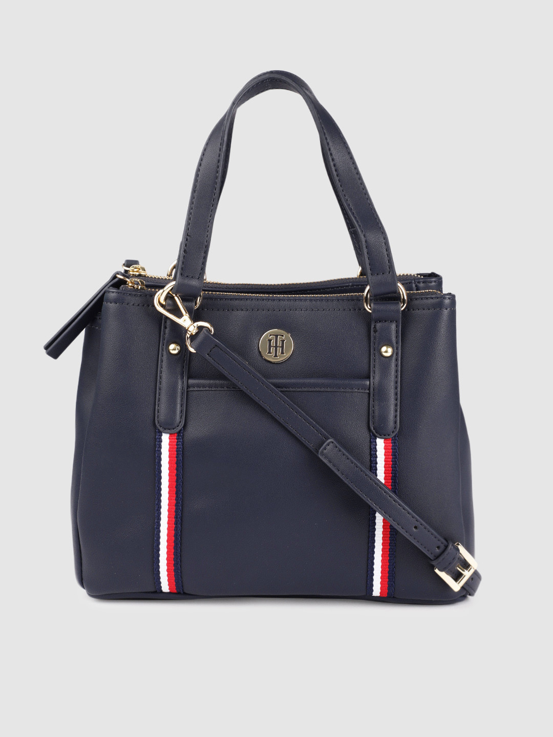 Buy Tommy Hilfiger Navy Blue Solid Handheld Bag Handbags for Women 10811720 Myntra