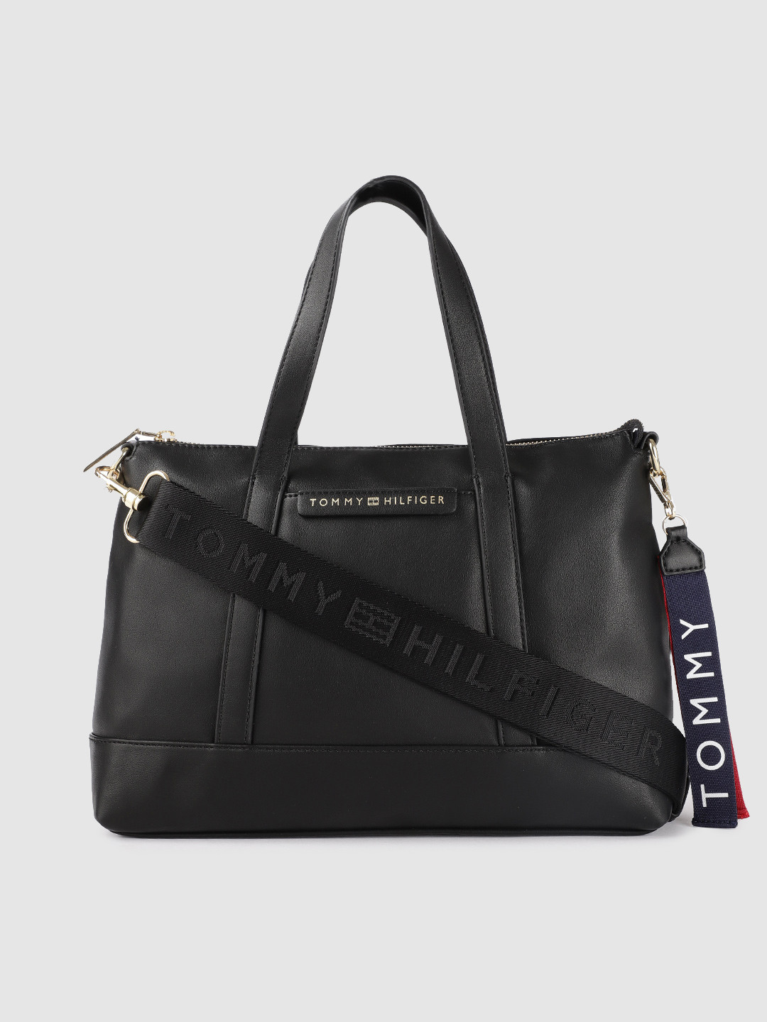 Buy Tommy Hilfiger Black Solid Handheld Bag Handbags for Women