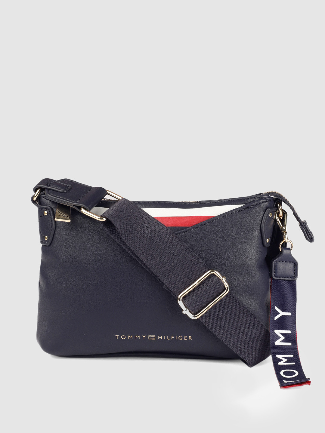 Buy Tommy Hilfiger Navy Blue Solid Sling Bag Handbags for Women