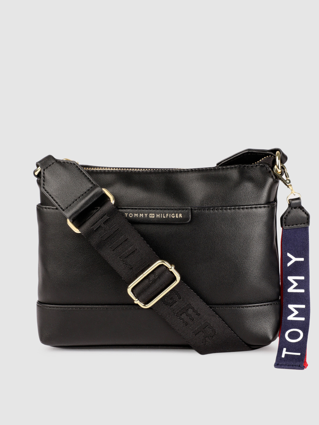 Buy Tommy Hilfiger Black Solid Sling Bag Handbags for Women 10811906