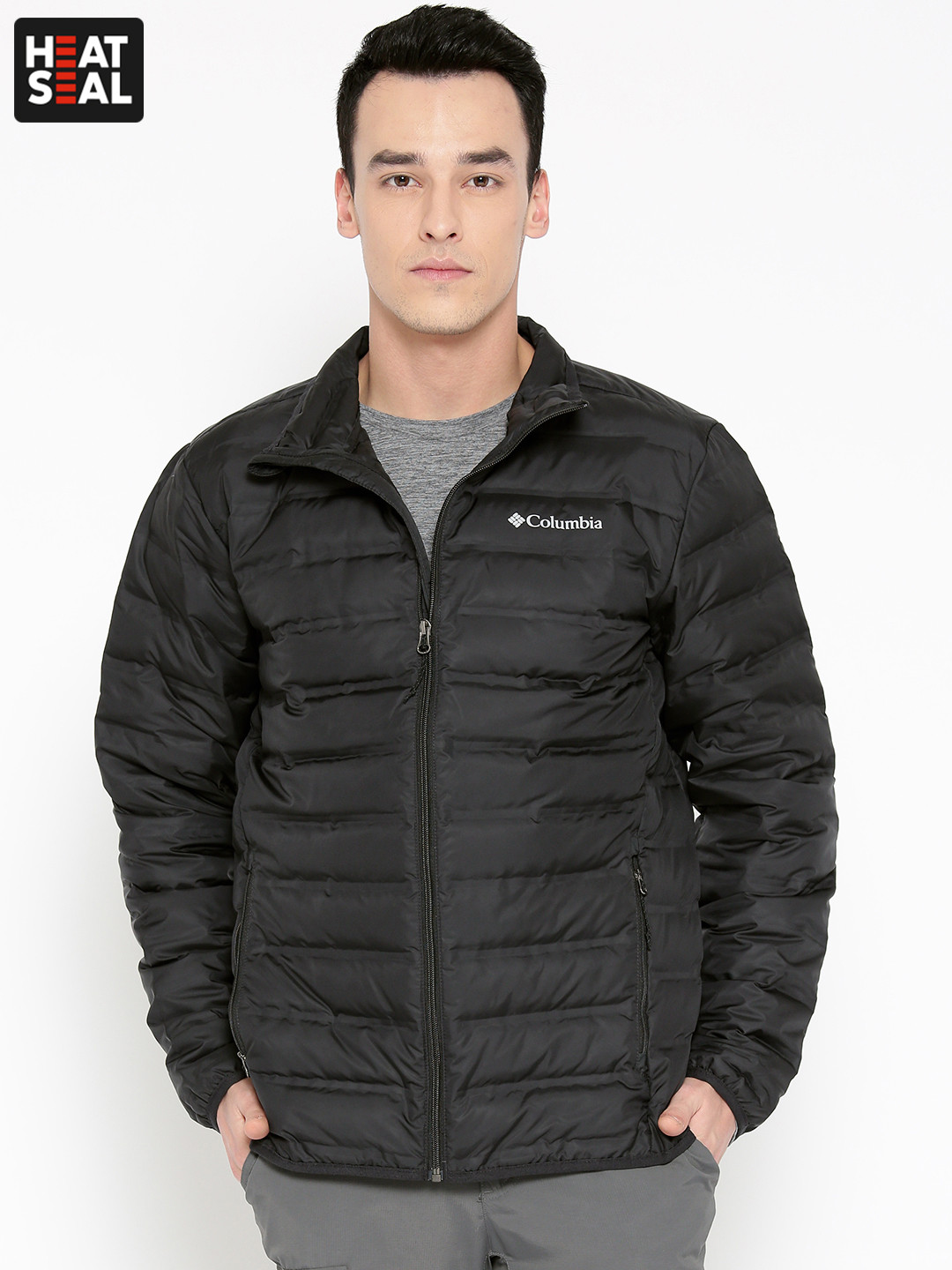 Buy Columbia Men Black Solid Lake 22 Down Hooded Hiking Puffer Jacket