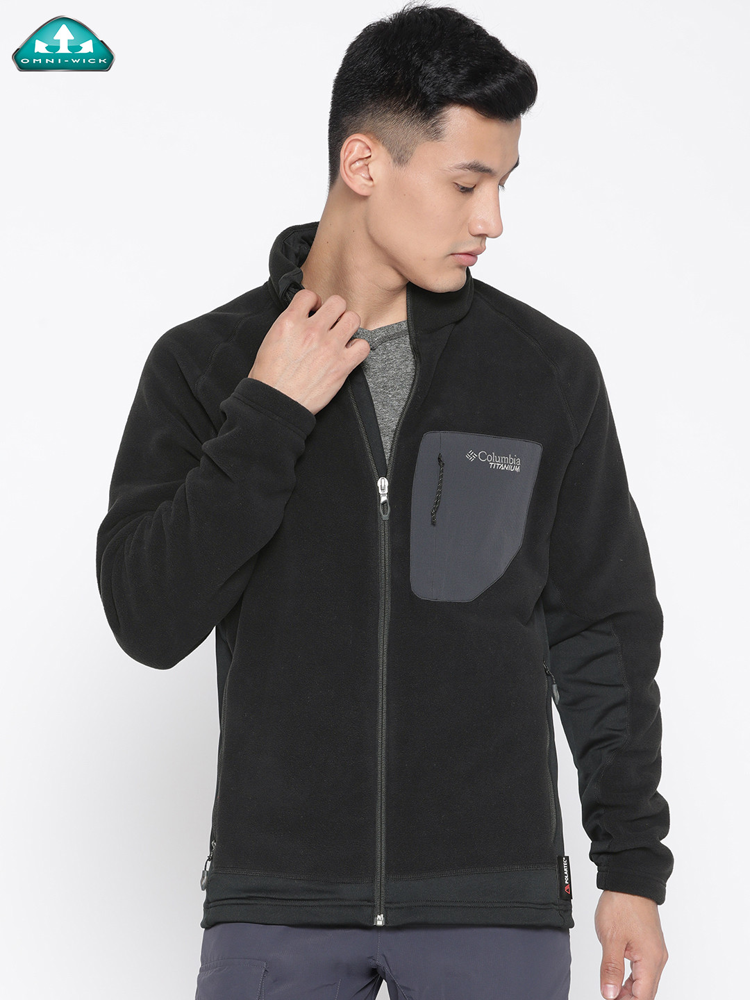 Buy Columbia Men Black Solid Titan Pass 2.0 II Fleece Jackets for Men