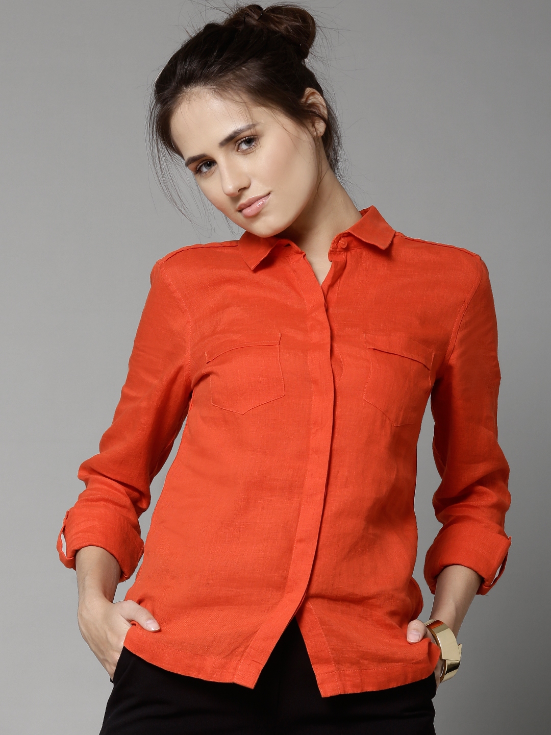marks and spencer linen shirts