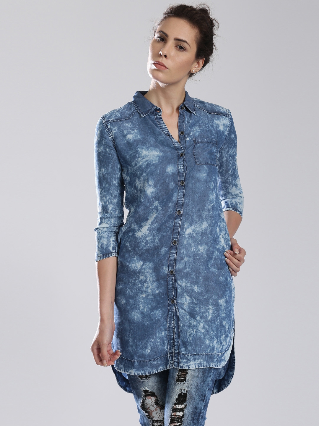 denim shirts myntra