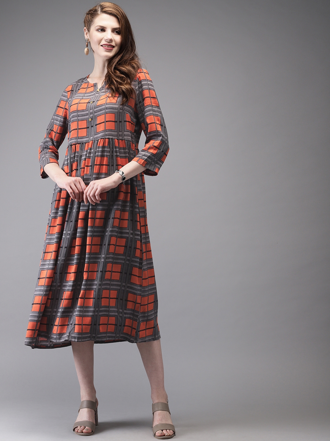 rust orange kurtis