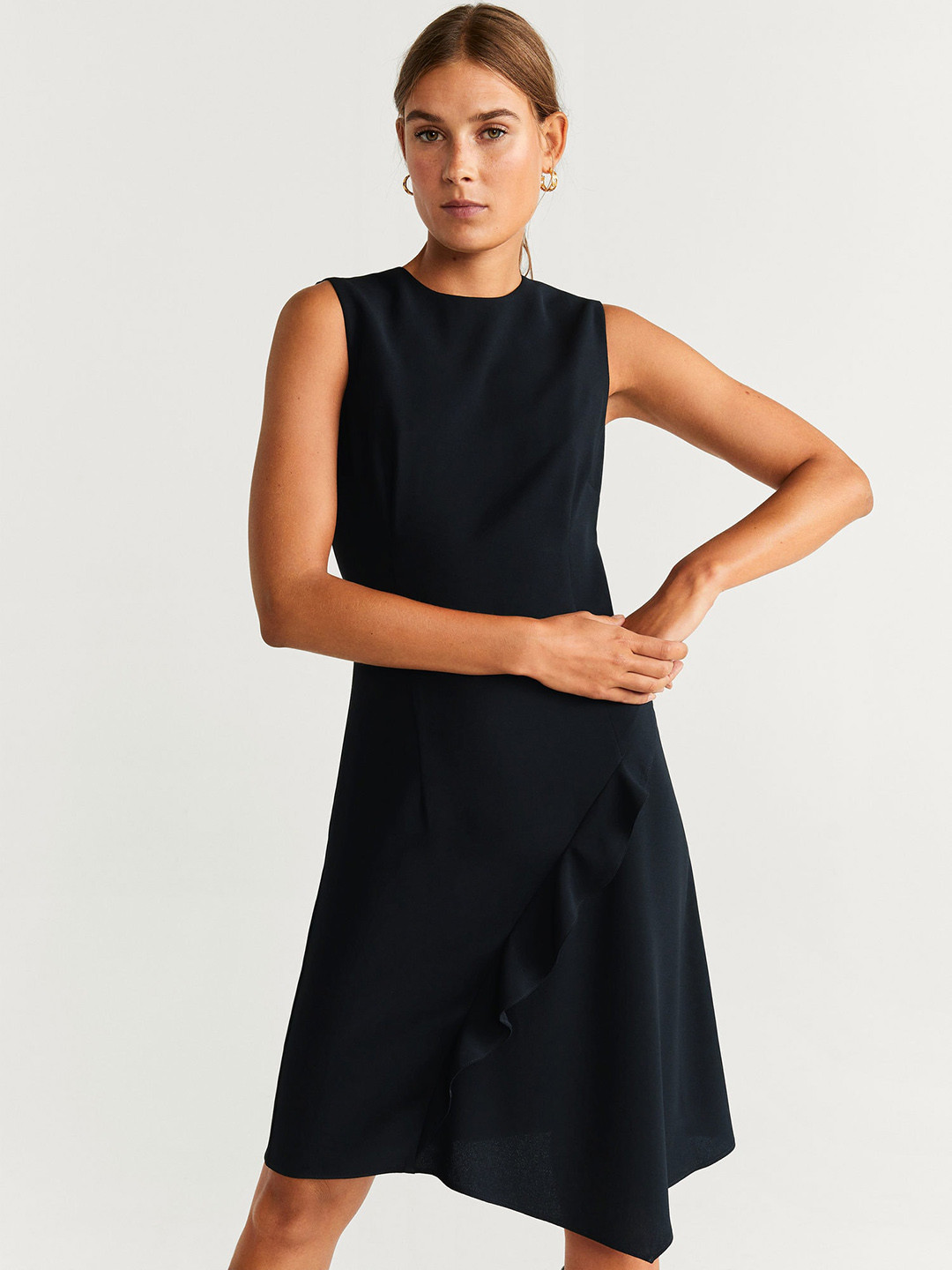 Buy MANGO Women Navy Blue Solid A Line Dress - Dresses for Women 10831504 | Myntra