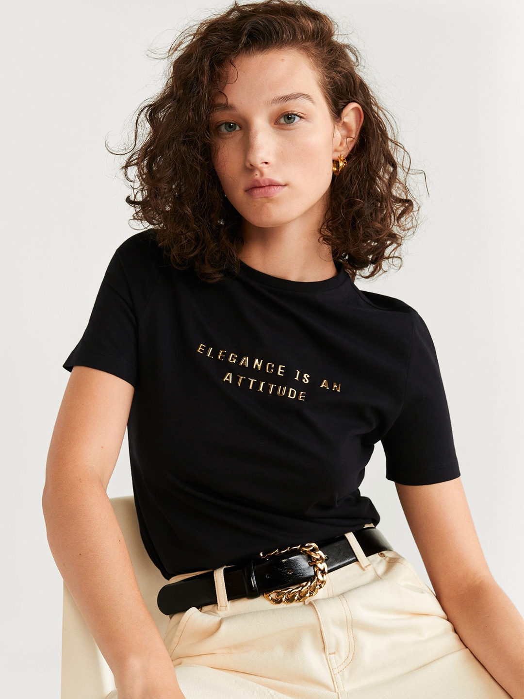 mango black tshirt