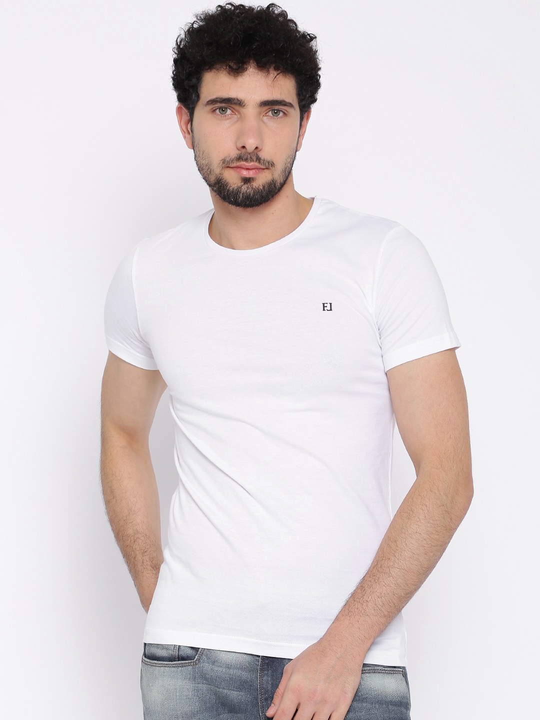 Buy Franco Leone White T Shirt - Tshirts for Men 1083950 | Myntra