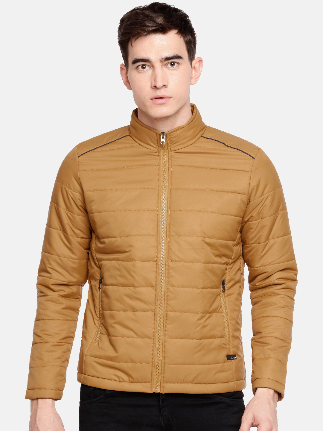 Buy SPYKAR Men Mustard Yellow Solid Padded Jacket Jackets for Men