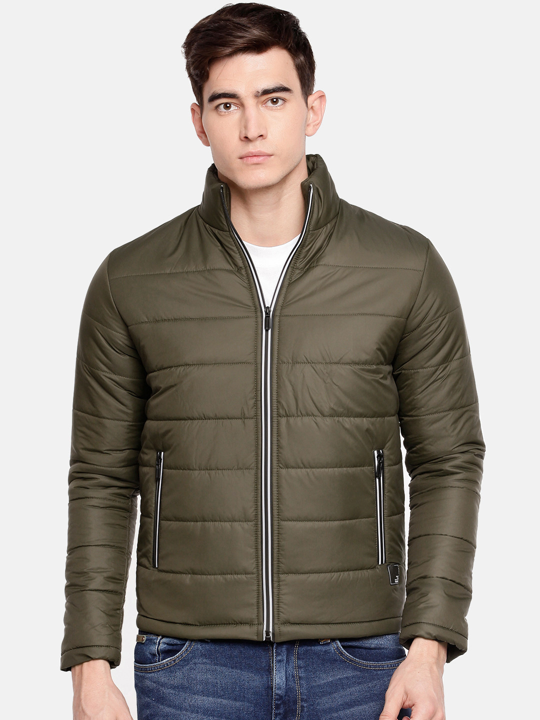 Buy SPYKAR Men Olive Green Solid Puffer Jacket Jackets for Men 10851446 Myntra