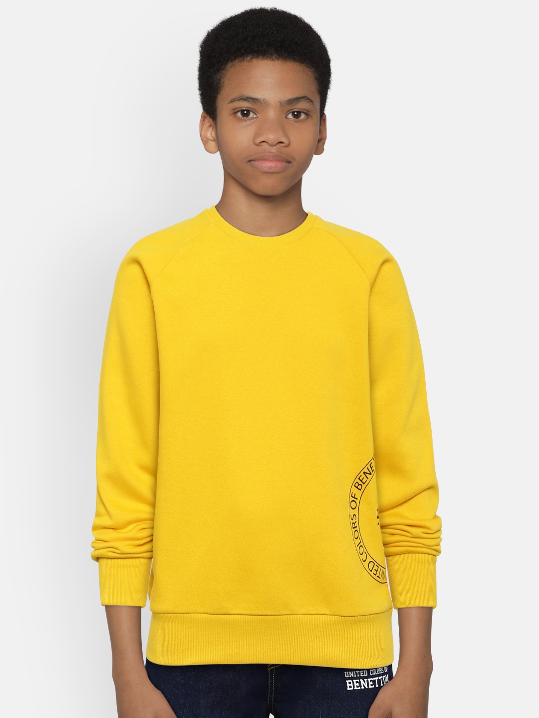 United colors of benetton yellow sweatshirt