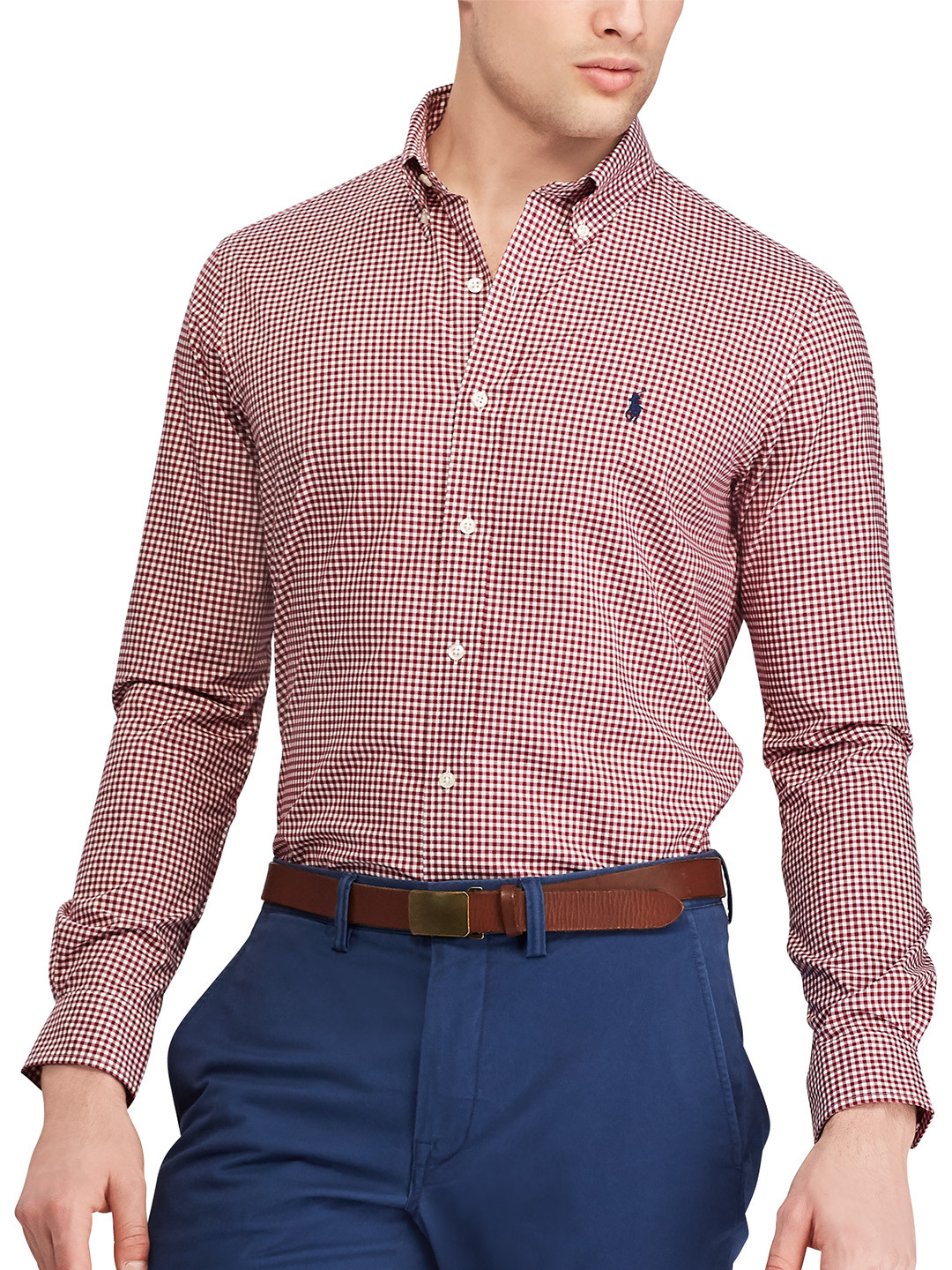 Buy Polo Ralph Lauren Slim Fit Gingham Poplin Shirt Shirts for Men