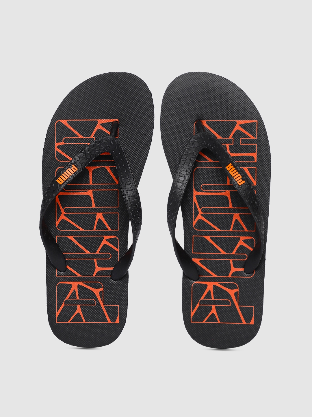 puma black thong flip flop
