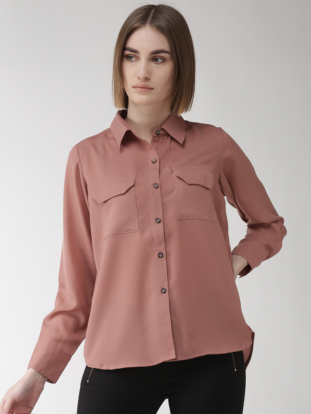 Formal Solid Mauve Shirt main image 1