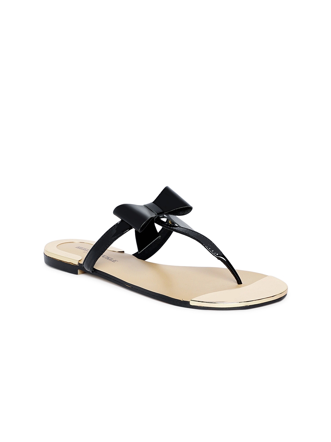 black flats with buckle