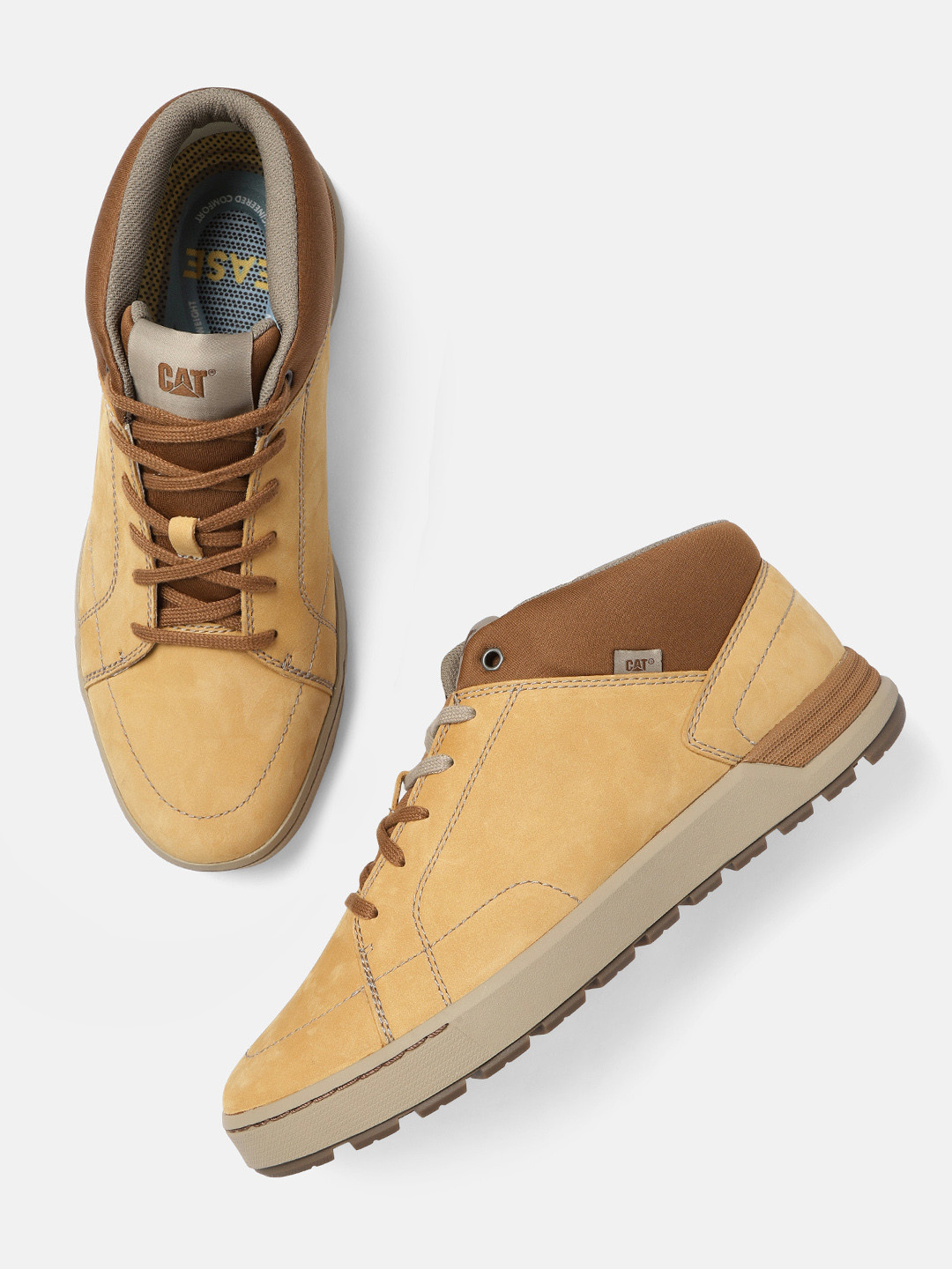 Buy CAT Men Brown Leather BRYSON Sneakers Casual Shoes for Men