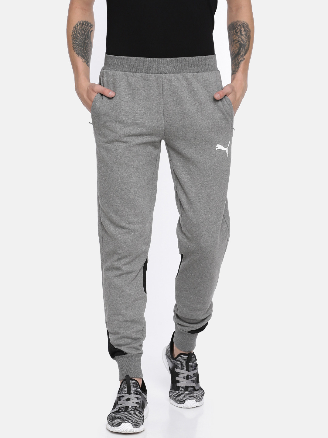 Buy Puma Men Grey Solid Straight Fit Modern Cl FL DryCell Sports