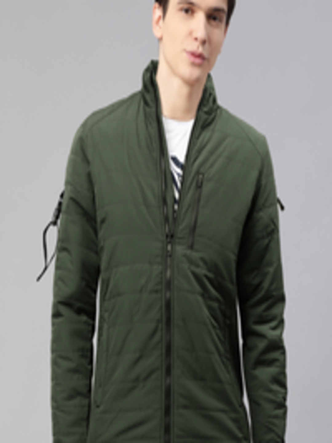 Buy SPYKAR Men Green Solid Padded Jacket - Jackets for Men 10881242 ...