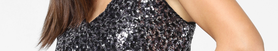Buy ONLY Women Black & Silver Embellished Bralette Top - Tops for Women ...