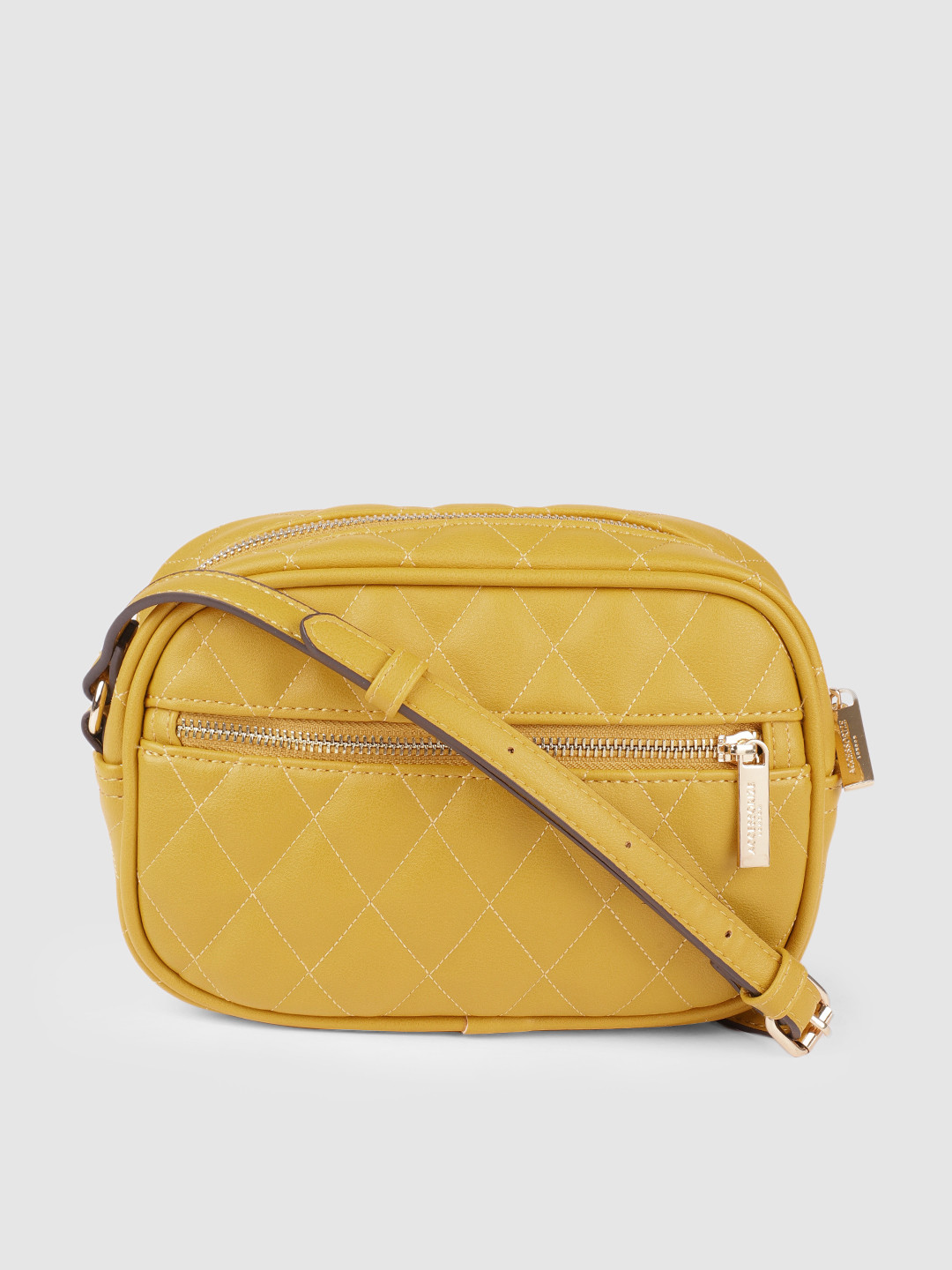 Buy Accessorize Yellow Solid Sling Bag Handbags for Women 10888280