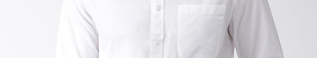 Buy Marks & Spencer Men White Regular Fit Solid Formal Shirt - Shirts ...