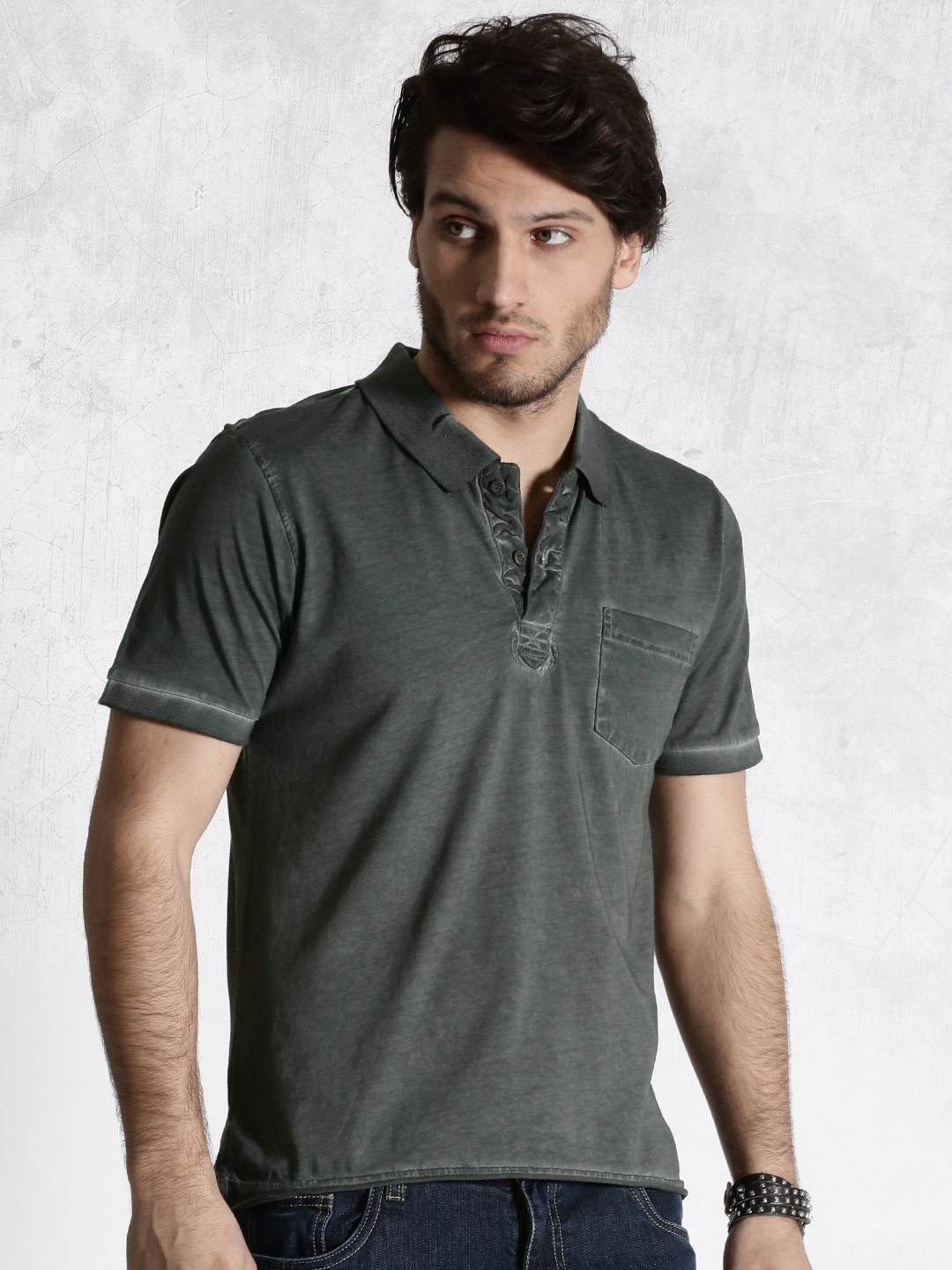 charcoal polo t shirt
