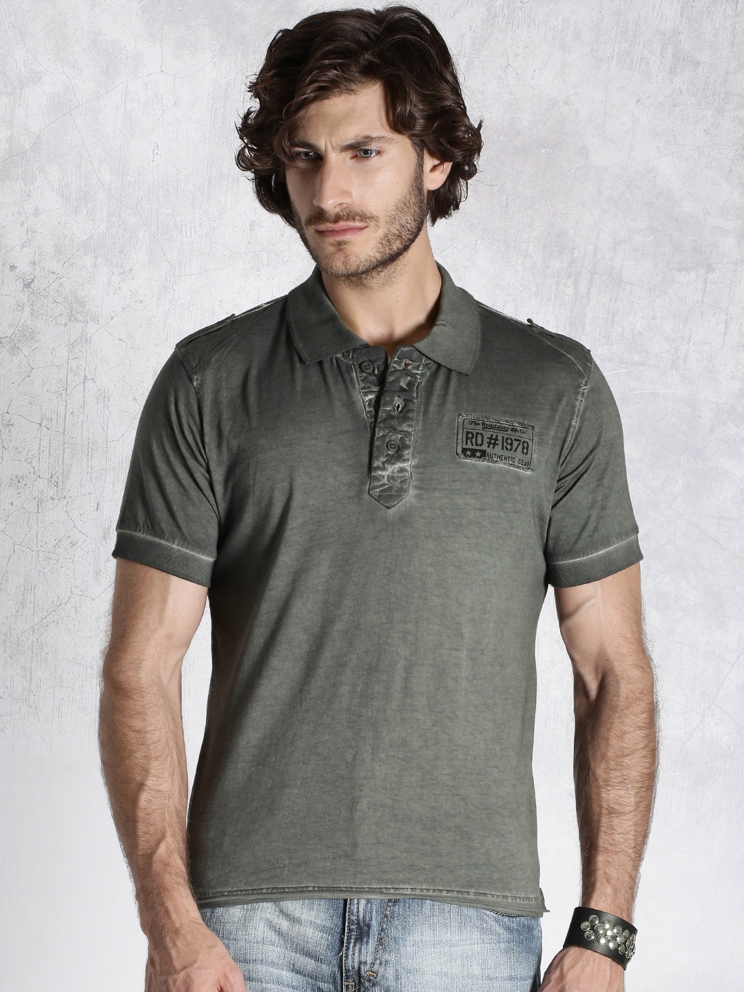 charcoal polo t shirt
