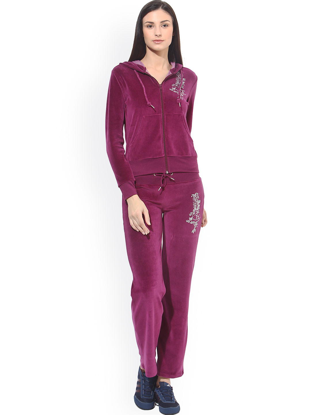 Buy Purple Hooded Tracksuit Tracksuits for Women