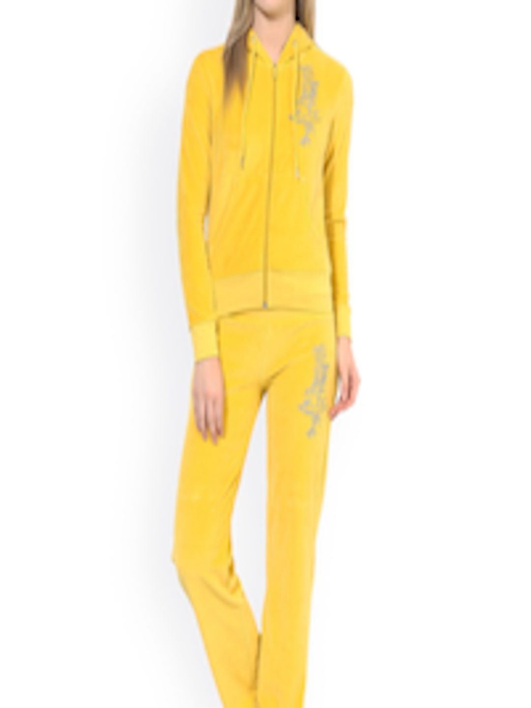 Buy TshirtCompany Yellow Hooded Tracksuit - Tracksuits for Women ...
