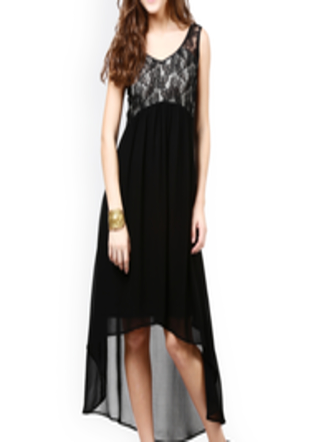 Buy Taurus Black Empire Line Dress - Dresses for Women 1090386 | Myntra