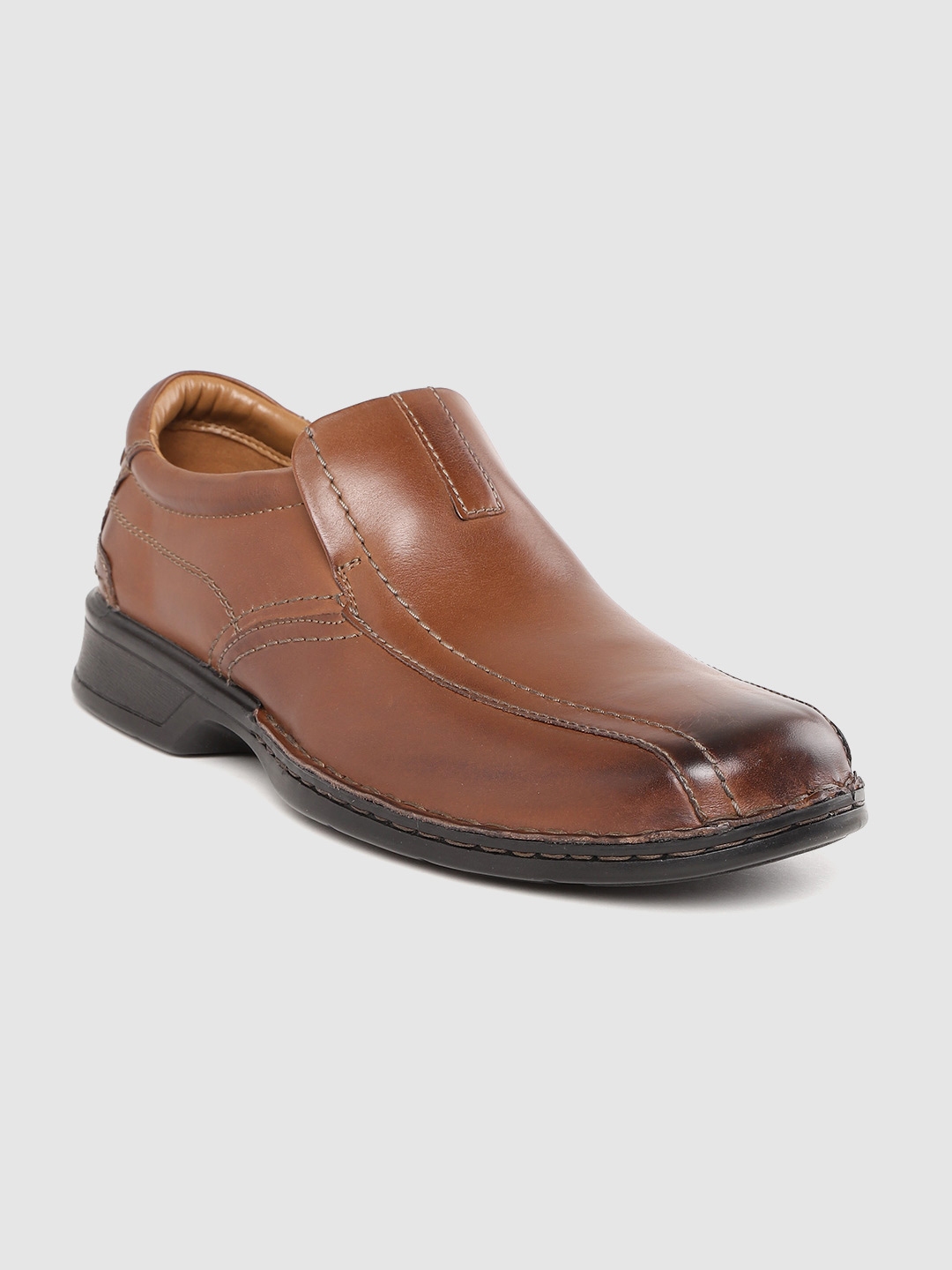 Buy Collection By Clarks Men Brown Leather Slip Ons - Casual Shoes for Men 10906478 | Myntra