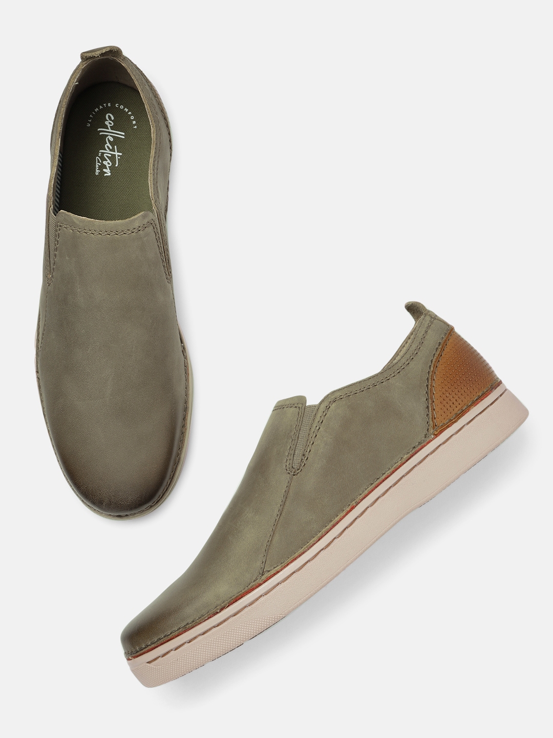 clarks olive green shoes