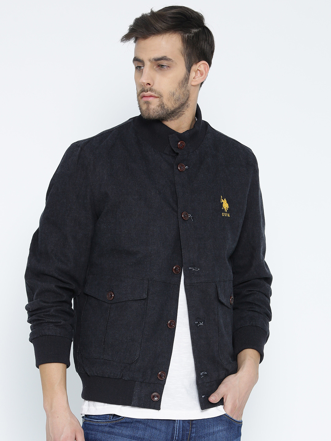 Buy U.S. Polo Assn. Navy Jacket Jackets for Men 1091417 Myntra