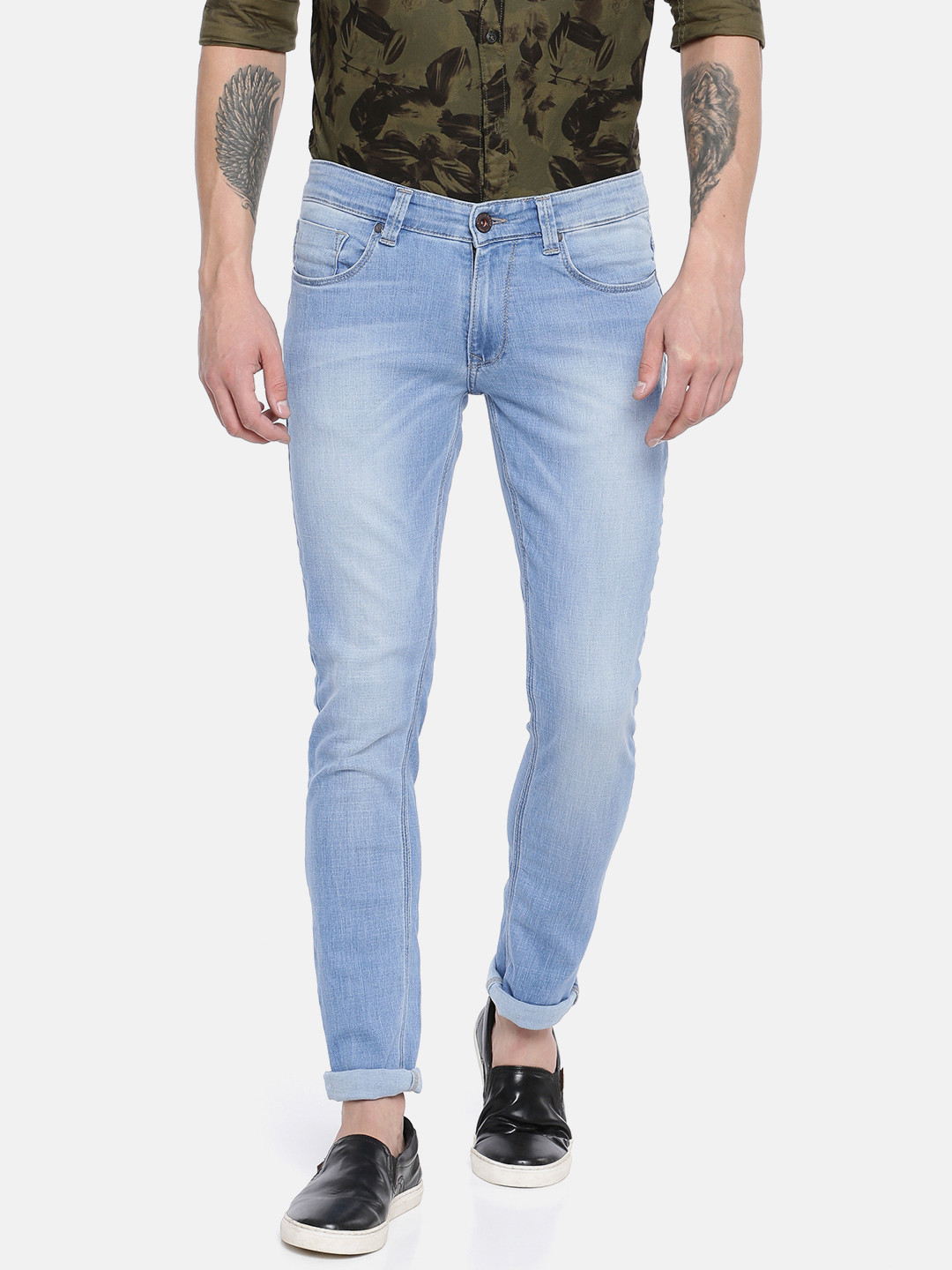 Buy SPYKAR Men Blue Ultra Slim Skinny Fit Low Rise Clean Look Stretchable Jeans - Jeans for Men 