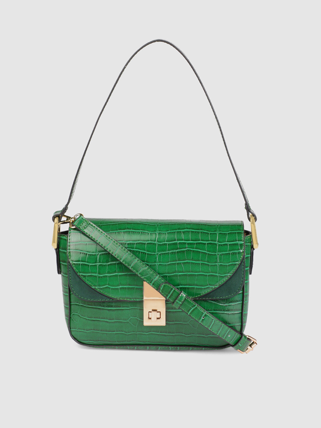 Buy Accessorize Green Textured Shoulder Bag Handbags for Women