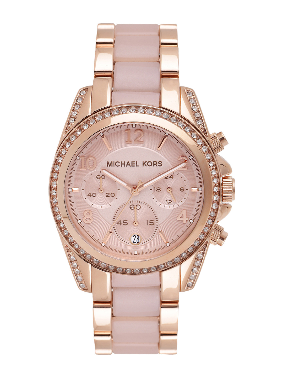 michael kors pink dial watch