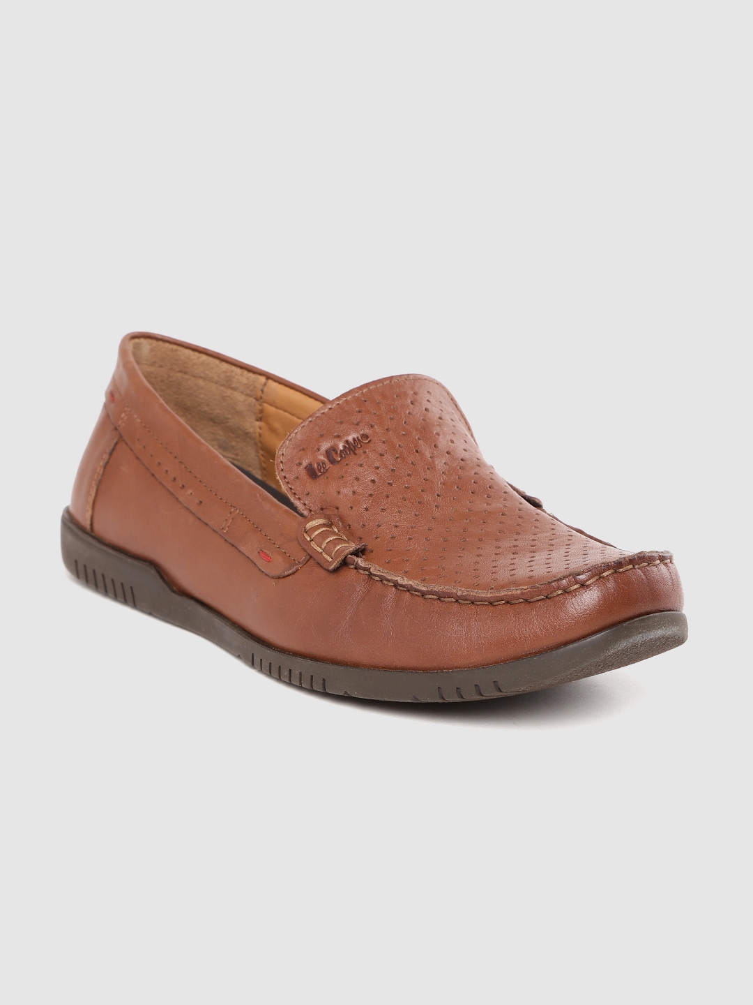 lee cooper brown leather casual shoes