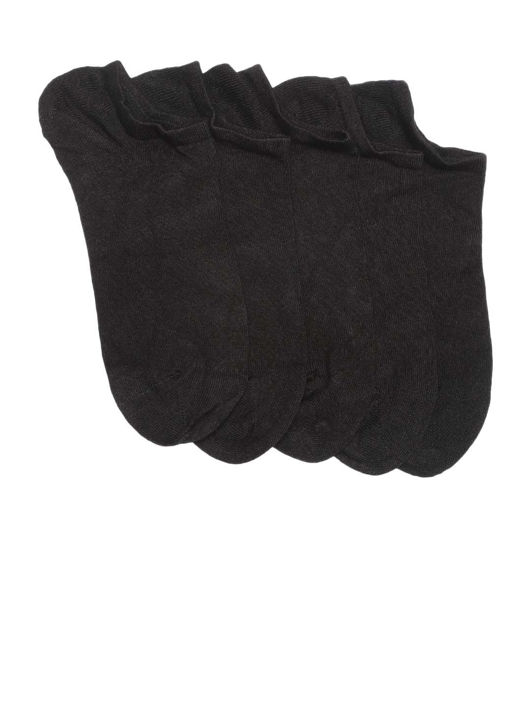 Buy Marks & Spencer Women Pack Of 5 Black Solid Ankle Length Trainer