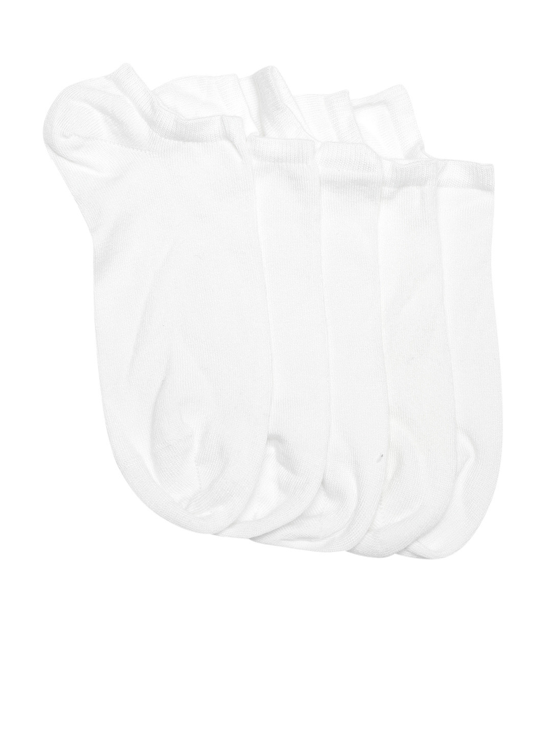 Buy Marks & Spencer Women Pack Of 5 White Solid Ankle Length Socks